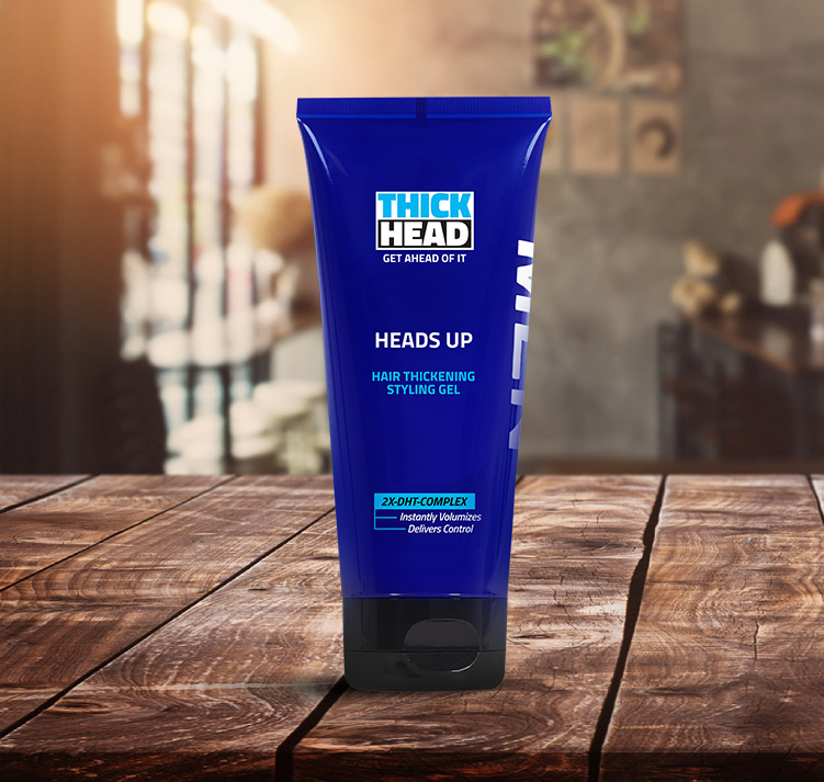 HEADS UP Hair Thickening Styling Gel Product by Thick HEAD™